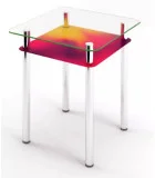 Glass dining table D-02-2 with tempered glass and chrome legs order